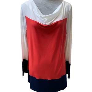 Nautica color block tunic top large L